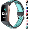 Miniatyrbilde 1 av 5: Silikonrem for Fitbit Charge 4 - Pustende erstatningsarmbånd