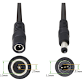 Miniatyrbillede 2 af 5: 5,5/2,1 mm 12V DC splitter strøm 1 han til 2 hun