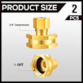 Miniatyrbillede 2 af 5: 3/8\" OD Kompression x 3/4\" FHT Kompression Have Slange Gevind