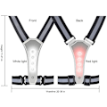 Miniatyrbillede 5 af 5: LED Reflekterende Løbevest, Høj Synlighed Advarselslys til Løb,