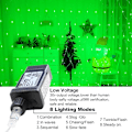 Miniatyrbild 2 av 6: Gröna julnätljus utomhusdekorationer, 9,9ft x 6,6ft 264 LED inomhus Twinkle Mesh Lights, IP44 vattentät 8 lägen Fairy Netting Bush Green