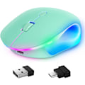 Miniatyrbillede 1 af 5: Trådløs mus med Quiet Click Rgbled Rainbow Light