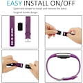 Miniatyrbilde 5 av 5: For fitbit Charge 2-reimer - Justerbare sportsarmbånd for kvinner/menn, små/store (2-pakning)
