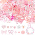 Miniatyrbilde 1 av 5: 170 stk. assorterte estetiske akrylperler - Pastellformer for DIY