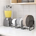 Miniatyrbilde 5 av 5: Tallerkenholder Disk Organizer Rack. Metall sklisikker stativ display skål
