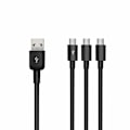 Miniatyrbild 1 av 5: USB till Micro USB Splitterkabel, 3 i 1 USB 2.0 A hane till tre Micro
