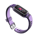 Miniatyrbillede 2 af 5: For Fitbit Luxe silikone integreret urrem QWF Purple