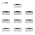 Miniatyrbild 4 av 4: 10 st klockarmband ring 18/20/22/26mm mjuk silikon ersättnings klockarmband spänne loop hållare hållare för Garmin Fenix 6x 6s White B