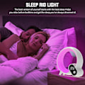 Miniatyrbild 6 av 7: Smart Wake Up Light, Nattlampa för Sovrum, Smart Alarmklocka med Bluetooth APP och Fjärrkontroll, Sänglampa för Sömn Vit