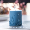 Miniatyrbillede 2 af 4: Jullim gips DIY håndlavet serie søjleformet aromaterapi lettelseslysform