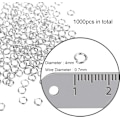 Miniatyrbillede 2 af 5: 1000 stk. 4 mm åbne springringe til smykkefremstilling (sølv)