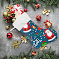 Miniatyrbillede 6 af 7: Jule-Strømpe, Personlige Jule-Strømper 2-pakning Julemanden Danser Glad 45,7 cm Jule-Strømper Hængende Ornament Pejs til Træ