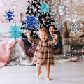 Miniatyrbillede 4 af 5: 24 stk. juledekorationer - glitter snefnug ophæng til julefest