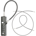 Miniatyrbillede 1 af 6: Kabel låse med kombination, med 3 udskiftelige låsekabler i forskellige længder, multifunktionel kombinationskabel lås til små cykler,