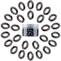 Miniatyrbillede 1 af 5: 1 æske med 100 stk. Akryl kædelænker Sorte C-clips Kroge Twist Chain