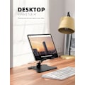 Miniatyrbillede 4 af 5: Foldbart Tabletstativ, Justerbar Tabletholder til iPhone iPad Pro, Bordstativ Dock Holder Bærbar Skærm Sort