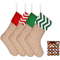 Miniatyrbilde 1 av 5: DIY Burlap Jule Strømper - Julepynt