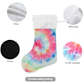 Miniatyrbillede 2 af 7: Jule-Strømpe, Personlige Jule-Strømper 2-pak Tie Dye Regnbue Pride Swirl Print 45,7 cm Jule-Strømper Hængende Ornament Pejs