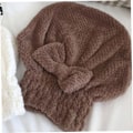 Miniatyrbild 5 av 5: Coral Fleece Mössa - Snabbtorkande Prinsessmössa med Vattenabsorptionsfunktion