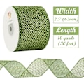 Miniatyrbild 2 av 5: Glitter Mesh Ribbon Grön Web Mesh Wired Ribbon Metallic Mesh Ribbon Sparkling