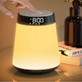 Miniatyrbillede 1 af 7: Solopgangs vækkeur, vækkeur med lys, Bluetooth-højttaler med lys, flerfarvet dæmpbar sengelampe til soveværelse, snooze, søvnhjælp, lydmaskine
