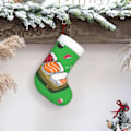 Miniatyrbild 6 av 8: Sovande Sushi Julstrumpa Julstrumpehållare Julstrumpa Personlig Julpynt Godispåse Väska Tema Jultomten Sovande