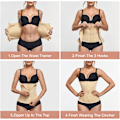 Miniatyrbillede 5 af 5: Talje Cincher til kvinder Lynlås Taljetræner Shapewear Mesh Body Shaper Korset