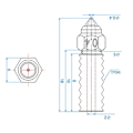 Miniatyrbild 2 av 5: 10 st 3D-skrivarmunstycken Premium mässing 3D-skrivarmunstycken - 0,4 mm MK8 Härdad extruder