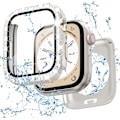 Miniatyrbillede 1 af 6: 2 i 1 Bling Vandtæt Etui til iWatch Series 6