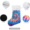 Miniatyrbillede 2 af 7: Jule-Strømpe, Personlige Jule-Strømper 2-pak Rainbow Tie Dye Swirl Gradient 18 tommer Jule-Strømper Hængende Ornament Pejs til