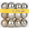 Miniatyrbilde 1 av 5: Champagne Gold 1,6\" Små Julekuler Julepynt Ornamenter