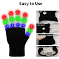 Miniatyrbild 5 av 5: 1 par LED-handskar Light Up-handskar för barn