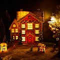 Miniatyrbillede 2 af 7: Tilbehørssnor med 3 LED-pærer, 8,2 fod indendørs blæseform lysledning med hunstik til Halloween-græskar, julelandsbyhuse og