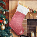 Miniatyrbild 1 av 7: Julklapp, personliga julklappsstrumpor 2-pack Jul vita snöflingor 45,7 cm Julstrumpor Hängande prydnad spis för B