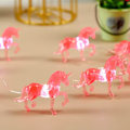 Miniatyrbillede 8 af 8: Enhjørning Gaver Pink String Lights Sød Værelse Dekoration Fe Lys Enhjørning Hest Udendørs Indendørs Batteridrevet String Lights med Fjernbetjening Pink