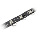 Miniatyrbillede 4 af 5: Halsbånd Choker med snor, Punk blødt læder justerbar Choker, O-ring hals