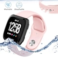 Miniatyrbild 3 av 5: Enfärgat silikonarmband för Fitbit Versa 2 / Fitbit Versa Lite TRS Pink