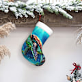 Miniatyrbild 8 av 9: Sjösköldpadda Diamantmålning Tryck Julstrumpa Julpynt Kaminhängande Julstrumpor För Familj Semester Julparty Dekorationer 4