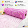Miniatyrbillede 3 af 5: Deco Mesh Bånd, 10 tommer x 30 Fod Hver Rulle Metallic Folie Mesh Bånd til