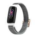 Miniatyrbillede 4 af 5: For Fitbit Luxe Justerbar Elastisk Nylon Urrem OVR Seashell