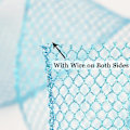 Miniatyrbillede 3 af 5: Lyseblå Mesh Wired Bånd Metallisk Glitrende Bånd Glitter Tinsel Mesh