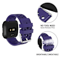 Miniatyrbillede 1 af 2: For Fitbit Versa Åndbar Urrem EKB Navy Blue