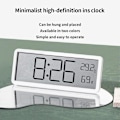 Miniatyrbild 3 av 6: LED Digital Väckarklocka för Sovrum, Laddningsbar Bordsur med Datum Temperatur Luftfuktighet, 12/24H Digital Väggklocka för Sovrum Hem Vardagsrum