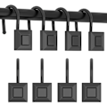 Miniatyrbilde 1 av 5: Rustfrie dusjgardinstangringer - 12-pak, svart
