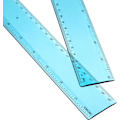 Miniatyrbild 1 av 5: 2-pack plastlinjal - blå, 30 cm rak linjal