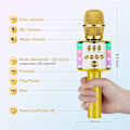 Miniatyrbilde 2 av 5: Mikrofon for barn. Trådløs Bluetooth-mikrofon med LED