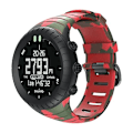 Miniatyrbild 1 av 5: För Suunto Core Tpu Printed Watch Band HXQ Red Camouflage