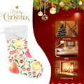 Miniatyrbild 7 av 7: Julklapp, personliga julklappsstrumpor 2-pack blad päron körsbär vattenmelon 45,7 cm julstrumpor hängande prydnad spis för