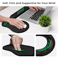 Miniatyrbild 4 av 9: Ergonomiskt musmatta och handledsstöd för tangentbord, supermjukt minnesskum för handledsstöd för datortangentbord, halkfria armstödskuddar