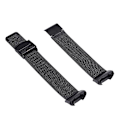 Miniatyrbillede 1 af 5: For Fitbit Charge 4 Dobbelt Forsikringsspændemilansk Urrem FDT Black